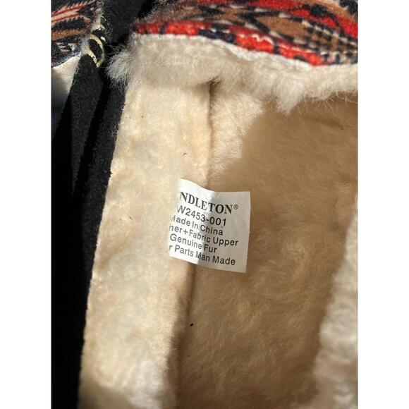 Pendleton Women’s Nehalem Slip Ons Moccasins Slippers Aztec New Size 6 Sheepskin - Picture 5 of 8